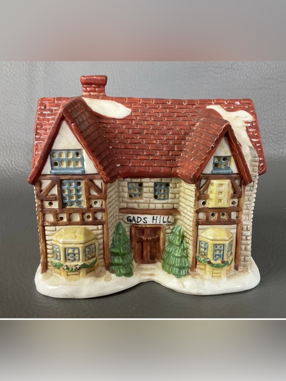 1991 National Rennoc Gads Hill Porcelain Christmas Village Building